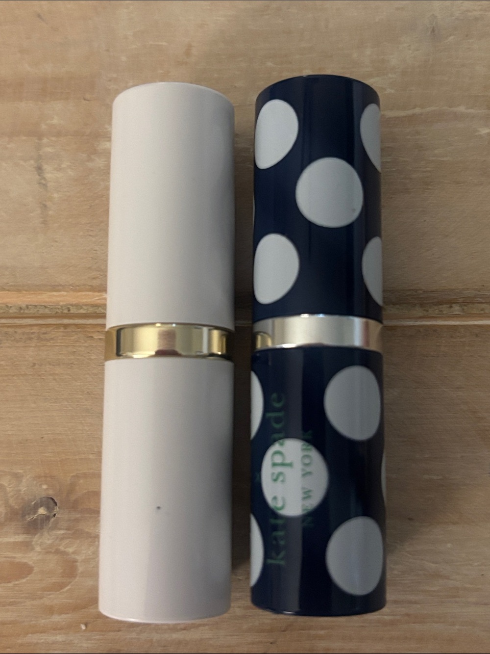 Clinique White and Navy Polka Dot Lipstick Duo